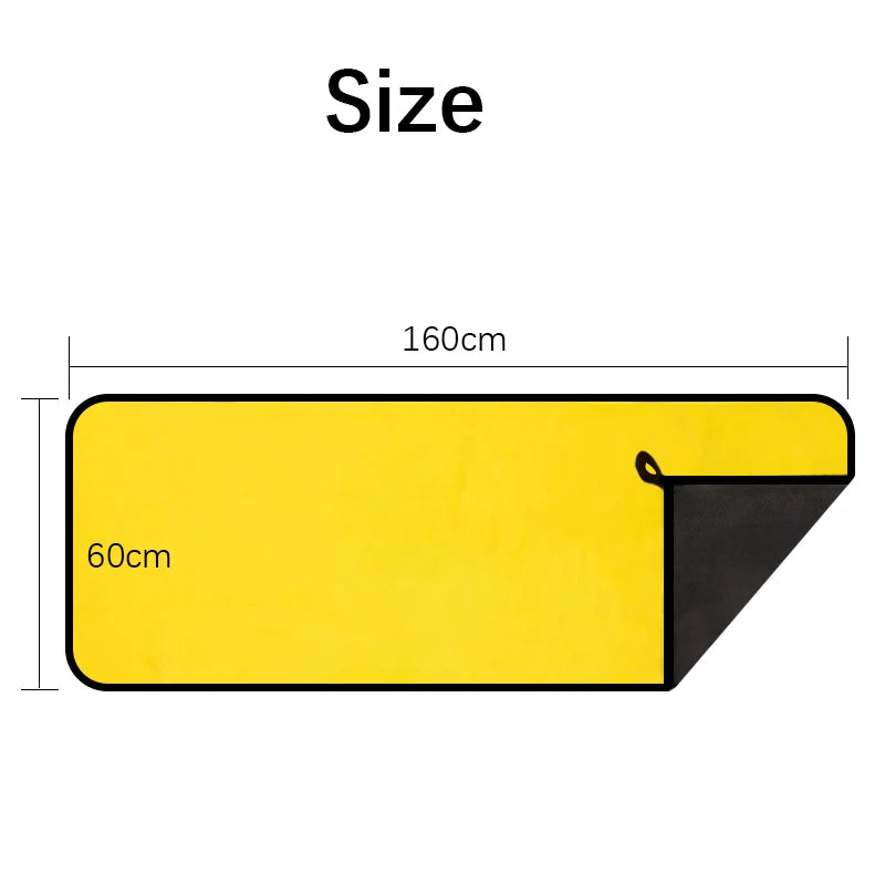 Mikrofaser Auto-Handtuch 160×60 cm – 400GSM, beidseitig saugstark
